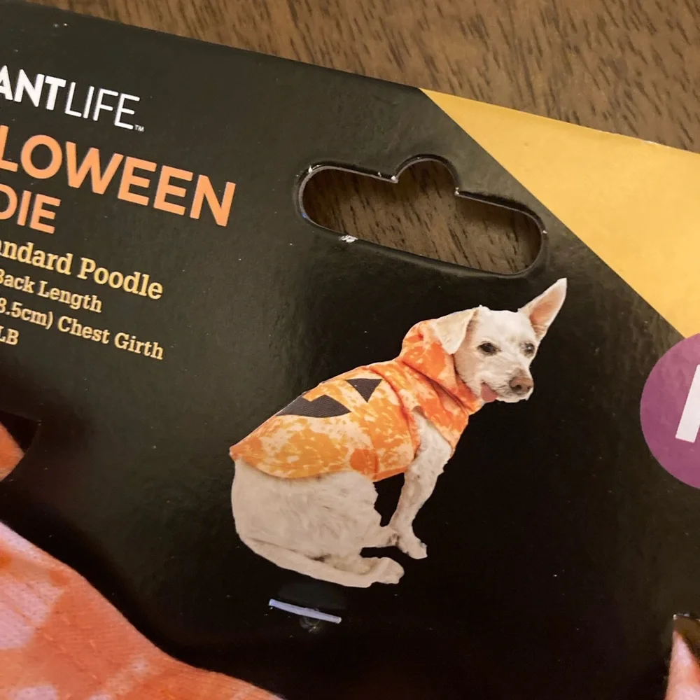 Dog Halloween Pumpkin costume hoodie XS